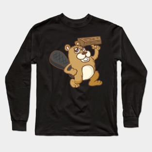 Beaver forest rodents for children animal welfare animal hunters Long Sleeve T-Shirt